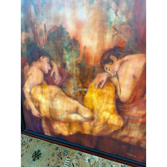 Early 21st Century Jennifer Goodwin "By the River" Oil on Canvas Painting, Signed For Sale - Image 5 of 12