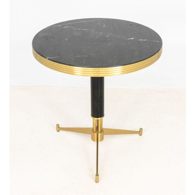Early 21st Century Art Deco Style Marble Top Side Table For Sale - Image 5 of 7