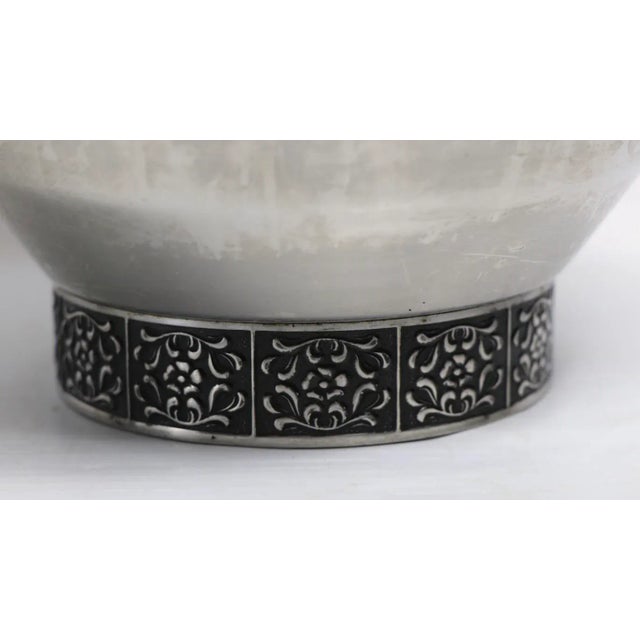 Mid-Century Modern Stainless Steel Mid Century Bowl Velvet by Stanley Roberts For Sale - Image 3 of 6