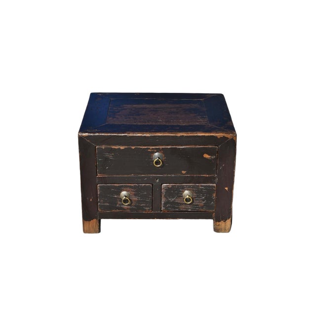 Antique Small 3 Drawers Heavy Chest Chairish