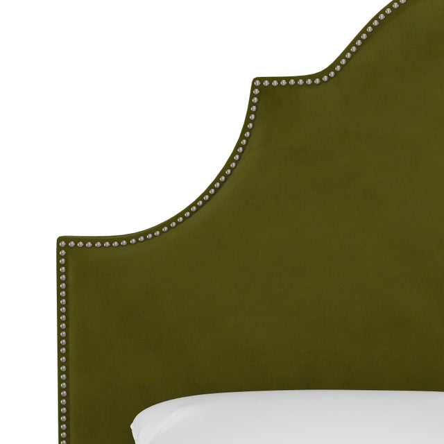 Not Yet Made - Made To Order Halsted Bed in Apple Green Classic Velvet, California King For Sale - Image 5 of 6