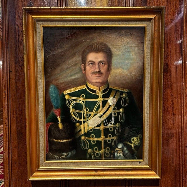 Unknown, Cavalry Officer, Oil, Framed For Sale - Image 12 of 15