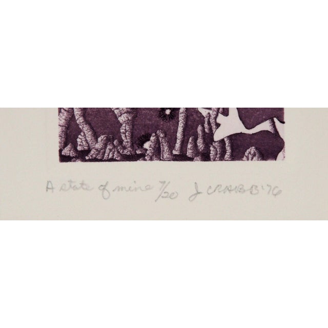 1970s "A State of Mine" - 1976 Surrealist Lithograph by Jim Crabb For Sale - Image 5 of 5