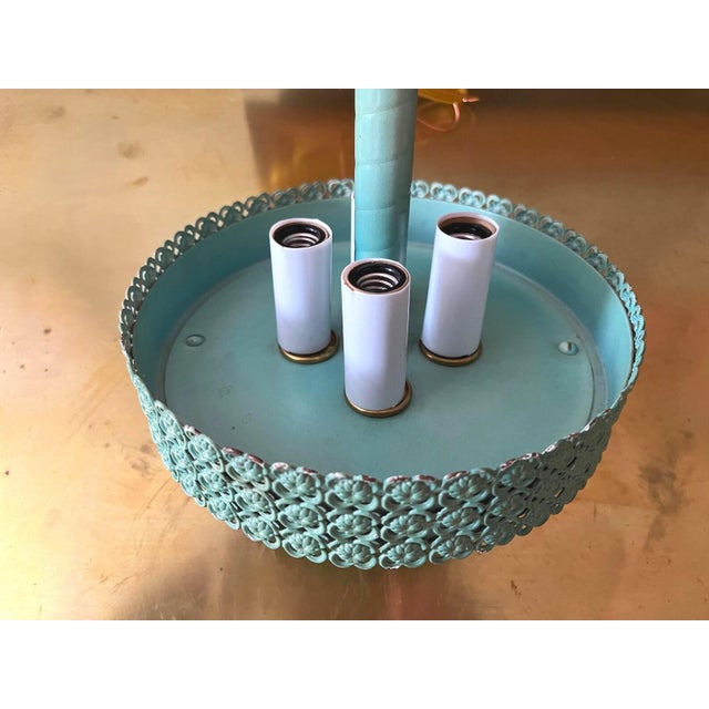 Turquoise Garden Pendant Chandelier For Sale - Image 11 of 14
