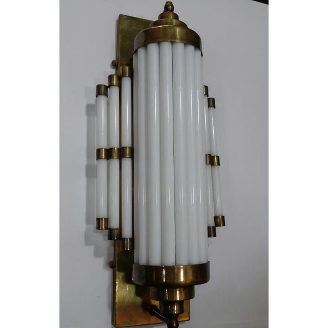 Pair Skyscraper Vintage Art Deco Light Old Lamp Wall Sconces Fixture ...