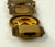 Metal Czech Art Deco Bezel Set Citrine Amber Glass Panel Bracelet Signed Antique For Sale - Image 7 of 9