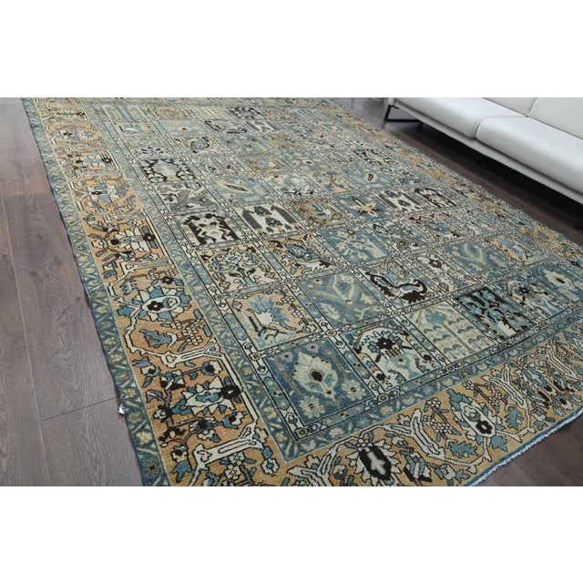 1970s Vintage Persian Handmade Wool Cotton Light Brown Area Rug For Sale - Image 11 of 11