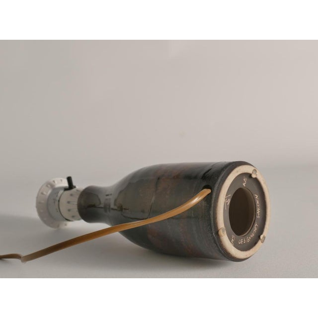 Brown Stoneware Table Lamp by Carl-Harry Stålhane, Designhuset, Sweden, 1960s For Sale - Image 12 of 15