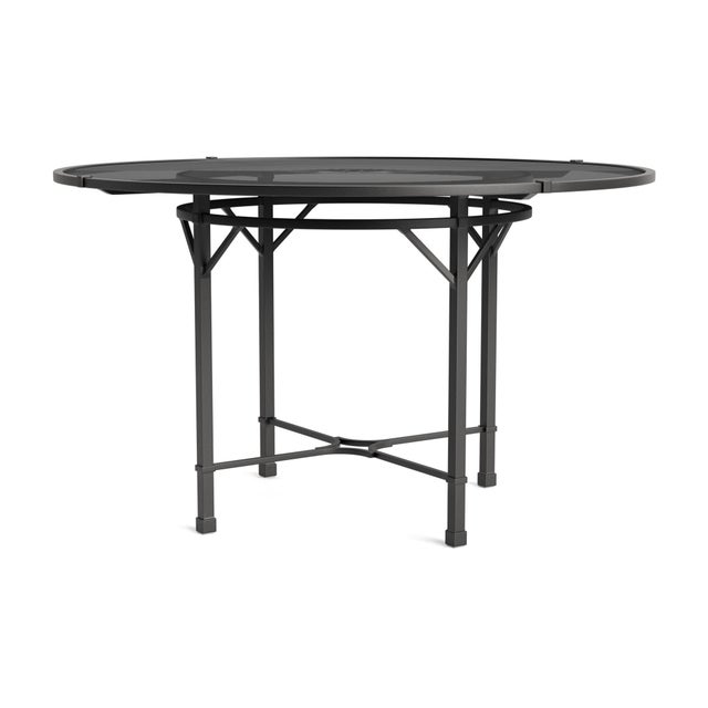 Not Yet Made - Made To Order Brown Jordan Venetian 48" Round Dining Table, Textured Pewter frame For Sale - Image 5 of 11