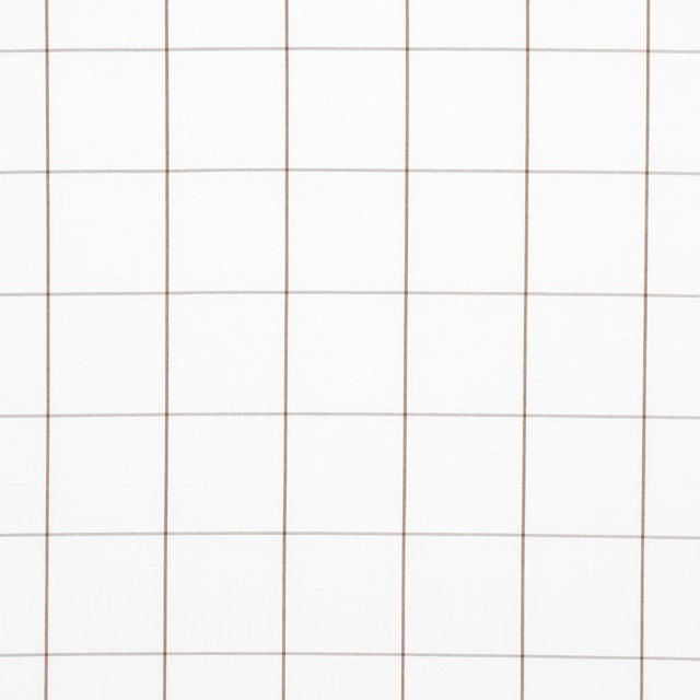 SAMPLE - Schumacher x Veere Grenney Woodman Check Fabric In Berber Brown For Sale