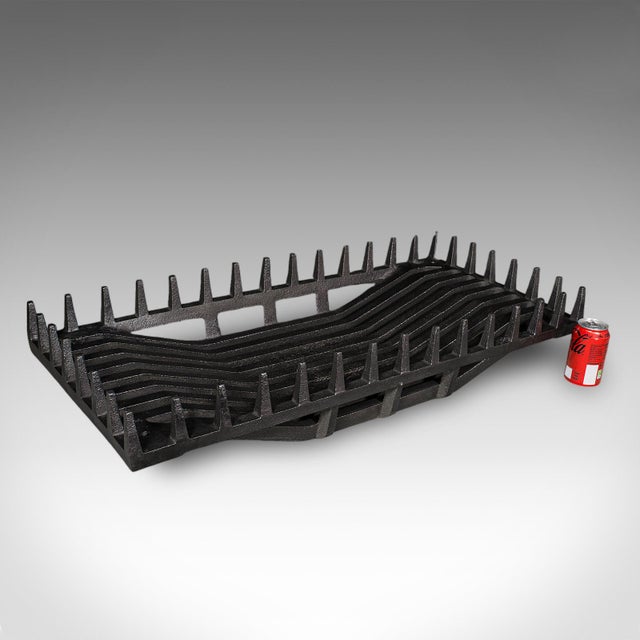 Metal Large Antique Fireplace Set, English, Fire Basket, Andirons, Gothic, Edwardian For Sale - Image 7 of 12