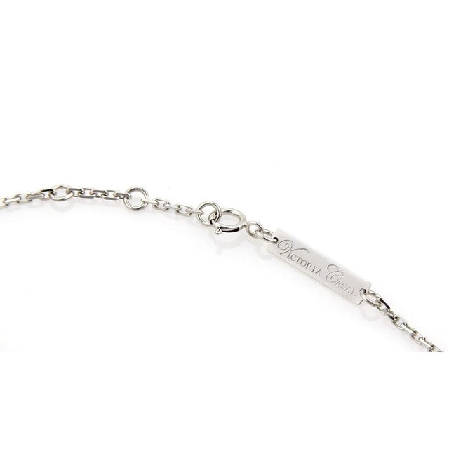 Mid 20th Century Victoria Casal Pink Sapphire & Pink Mother of Pearl 18k White Gold Bracelet For Sale - Image 4 of 4
