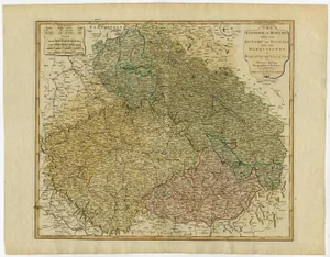 Map of the Kingdom of Bohemia with Silesia, Moravia and Lusatia, 1804