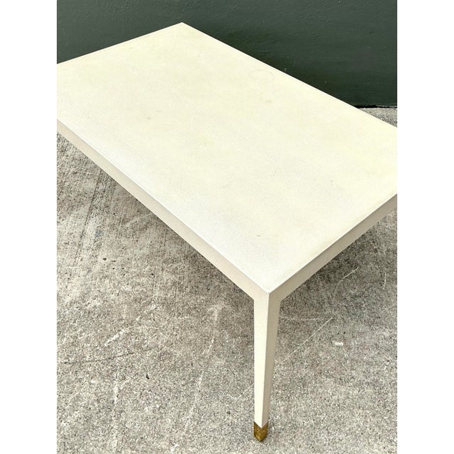 Vintage Monarch for Century Faux Shagreen Coffee Table For Sale - Image 10 of 12
