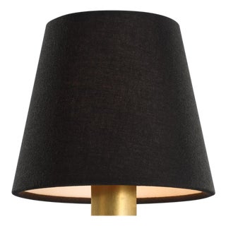 Visual Comfort Signature 6" Black Linen Empire Shade For Sale