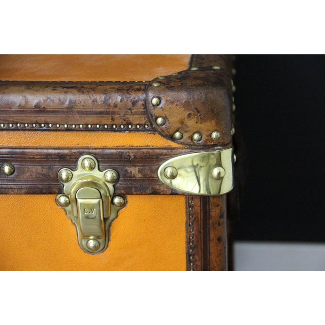 Animal Skin Vintage Orange Trunk from Louis Vuitton, 1905 For Sale - Image 7 of 18