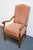 PEARSON FURNITURE Solid Ash Country French Accent Lounge Arm Chair w. Brick Red Basketweave Upholstery 01422-00 43.5" High...