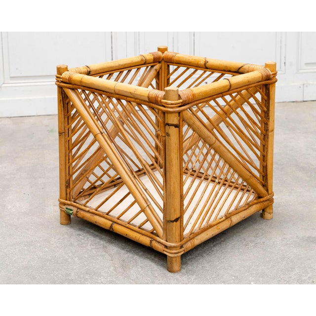 Mid-Century Modern Rattan Baskets from Vivai Del Sud, 1970s, Set of 2 For Sale - Image 3 of 10