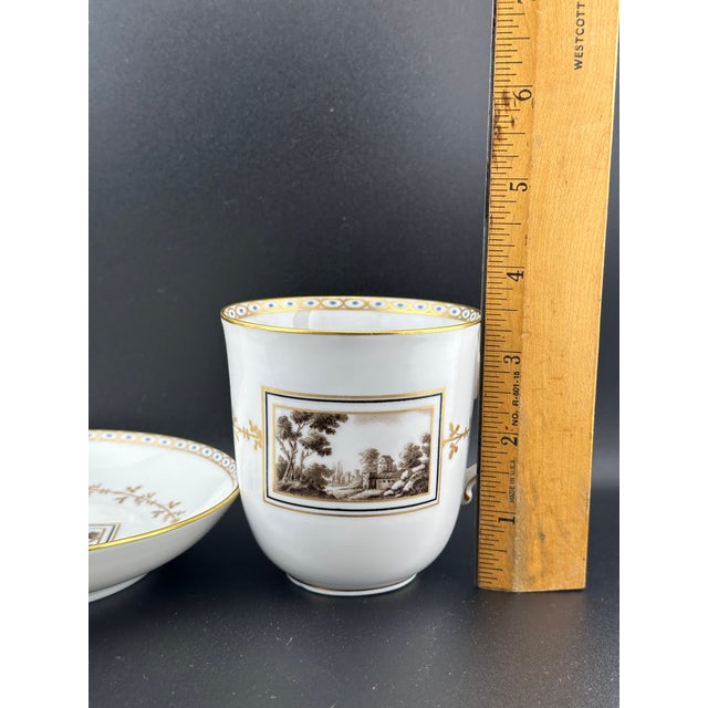 Richard Ginori Fiesole Mug – 8 Oz Italian Porcelain, Landscape Scene - 2pc For Sale - Image 9 of 9