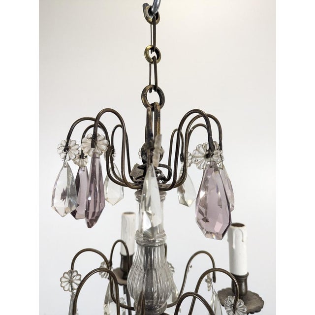 Six-Light Chandeliers with Polychrome Crystal Drops, Set of 2 For Sale - Image 14 of 18