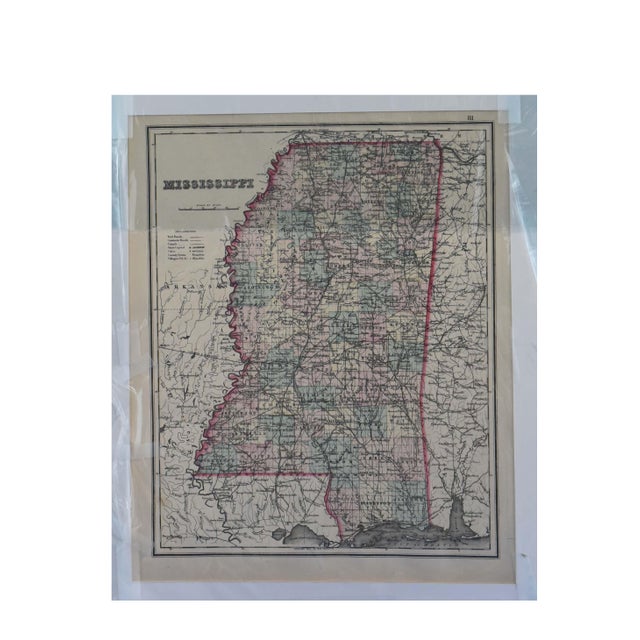 This intriguing antique map, measuring 16" x 19", is a rare two-sided piece featuring detailed depictions of the states of...