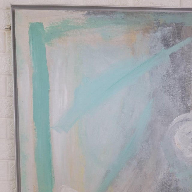 Spanish Postmodern School Artist, Pastel Abstract Composition, Oil Painting, 1990s For Sale - Image 10 of 16