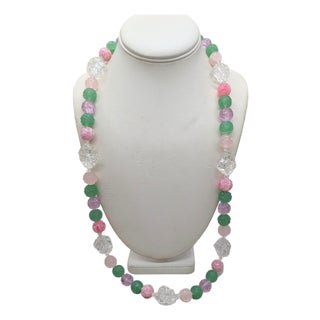 Vintage 1960s Signed Cadoro Beaded Sautoir Necklace For Sale