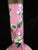 Victorian Harrach Enameled Flower Opaline Pink Cased Glass 17" Bohemian Vase For Sale - Image 10 of 11