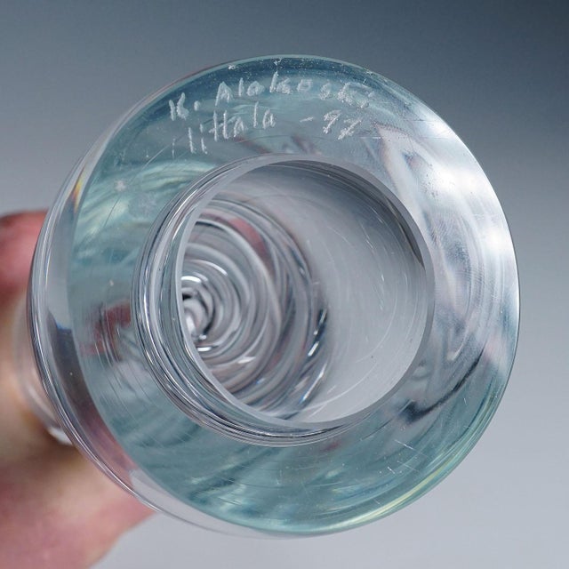Vintage Art Glass Vase 'Twist' by Kari Alakoski for Iittala For Sale - Image 9 of 9