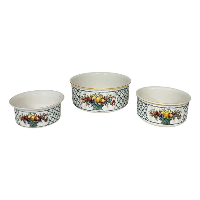 Villeroy & Boch Vilbofour Basket Soufflé Bowls - Set of 3 For Sale