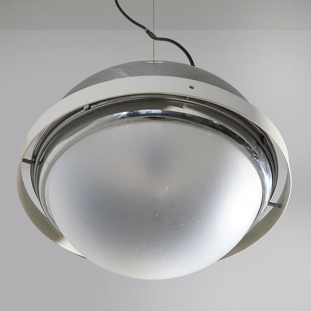 Metal Space Age Chromed Pendant Light, 1970s For Sale - Image 7 of 13