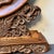 1990s Vintage Chinese Hand Carved Boxwood Nine Dragons Table Screen For Sale - Image 5 of 9