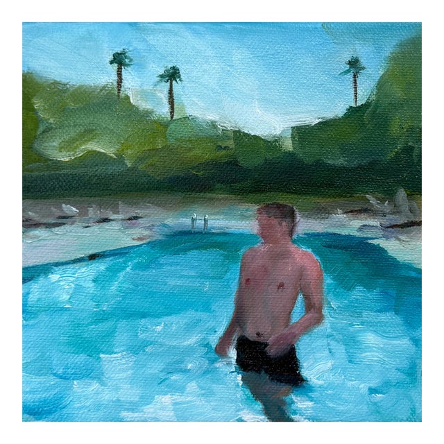 Pool No.32 - Oil on Canvas, Framed by Kory Alexander For Sale