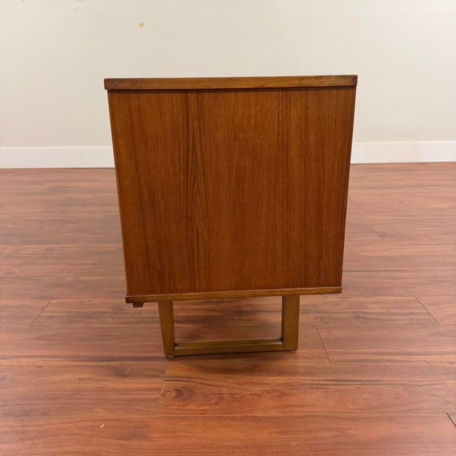 Brown Stonehill Furniture Sled Leg Long Teak Sideboard For Sale - Image 8 of 11
