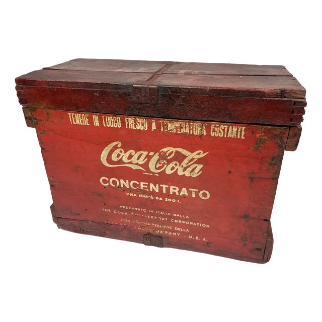 Container Concentrated Mixing Coca Cola in Wood, 1960s For Sale