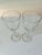 Shabby Chic Vintage Clear Flora Etched Design Wine Glasses- Set of 2 For Sale - Image 3 of 4