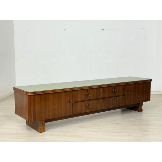 Mid-Century Lowboard in Walnut For Sale - Image 4 of 14