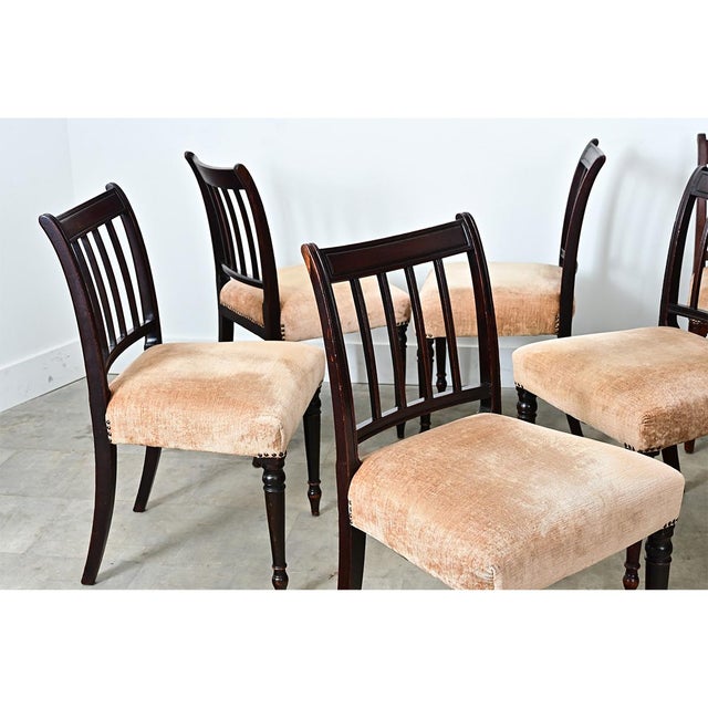 Set of 8 English 19th Century '' H.O. Peers '' Mahogany Dining Chairs For Sale - Image 9 of 12