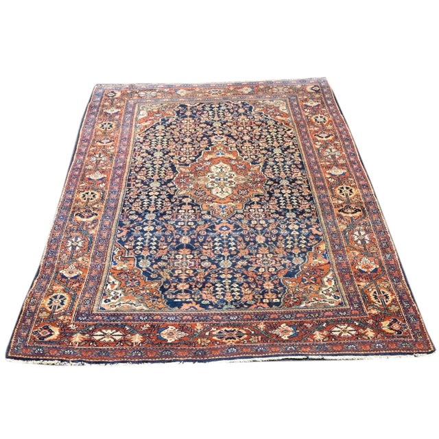 Antique Farahan Sarouk Rug 4'3'' x 6'10'' For Sale - Image 11 of 12