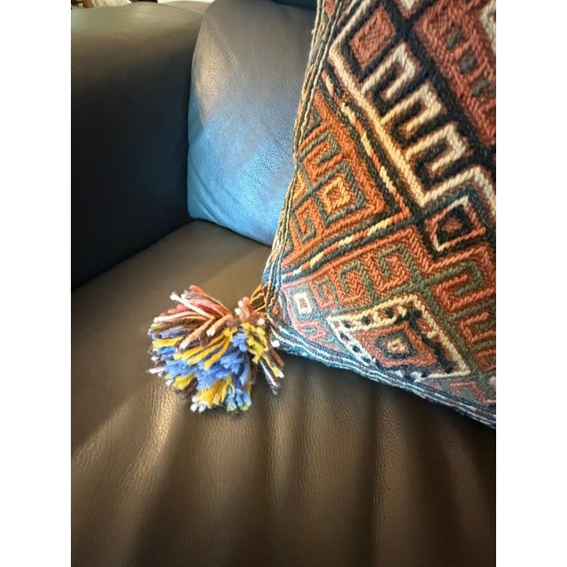 Matching Pair of Vintage Persian Style Rug Pillows For Sale In San Francisco - Image 6 of 9
