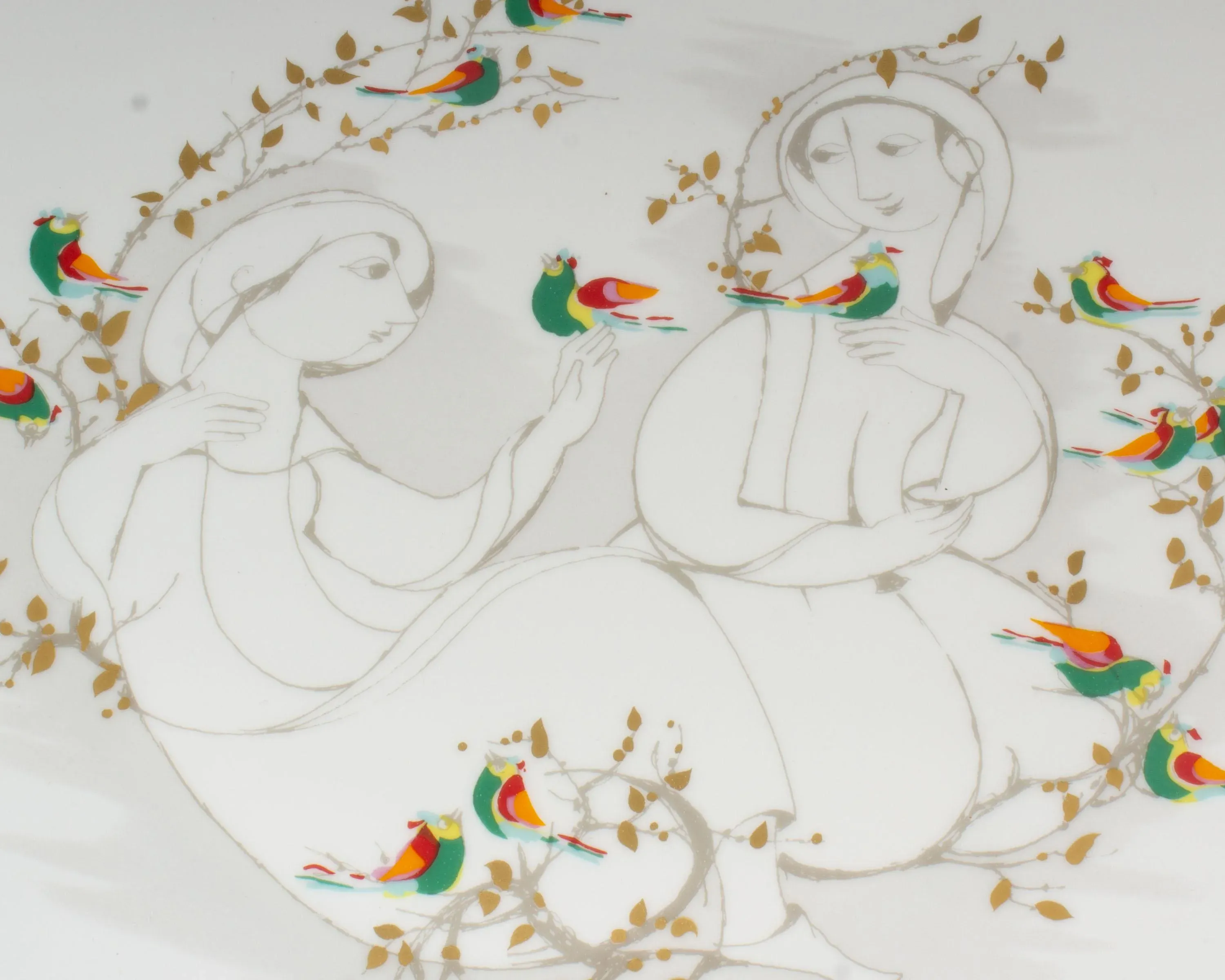 Assiette Rosenthal Studio Linie Romance - Björn Wiinblad - Décor Doré - Porcelaine