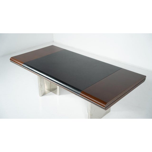 Wood Mid-Century Modern Italian Desk attributed to Hans von Klier for Skipper, 1970s For Sale - Image 7 of 11