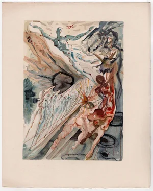Salvador Dali, The Two Groups of Lustful, 1964, Original Woodcut