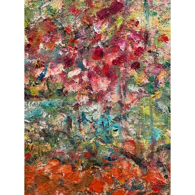 Milton Epstein (American, XX), Garden Scene, Oil on Canvas Panel, 1943, signed and dated "M. Epstein 1943" lower left,...