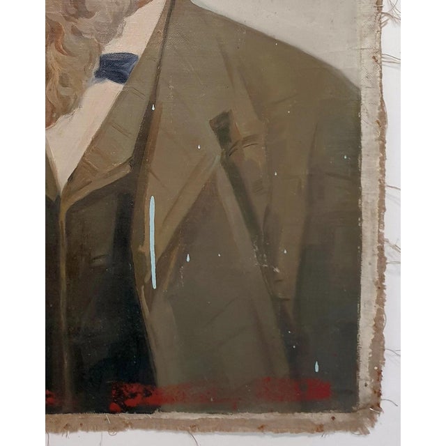 1970s Friedrich Engels Portrait, Oil Painting, Ukrainian Art 83-63 For Sale - Image 6 of 6