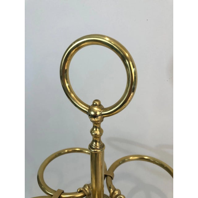 Brass 1900s Round Brass Umbrella Stand For Sale - Image 8 of 12