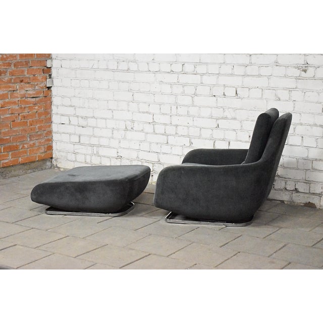 Set of Shaman Lounge Chair and Ottoman by Eric Jourdan for Ligne Roset, France, 2000s For Sale - Image 6 of 10