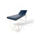 Mid-Century Modern Streamline Adjustable Chaise Lounge in Blue Vinyl and Chrome For Sale - Image 4 of 9