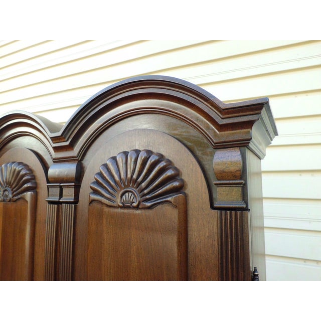 1980s Maddox Solid Cherry Wood Secretary Desk - 2 Pieces For Sale In San Francisco - Image 6 of 12