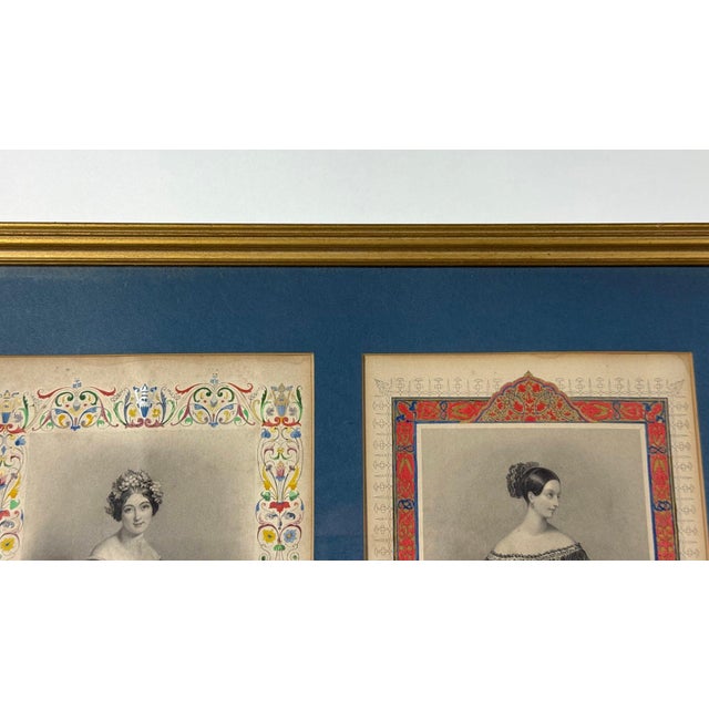 Beige Antique 1845 Hand-Colored Ballet Triptych - "Beauties of the Opera" For Sale - Image 8 of 15